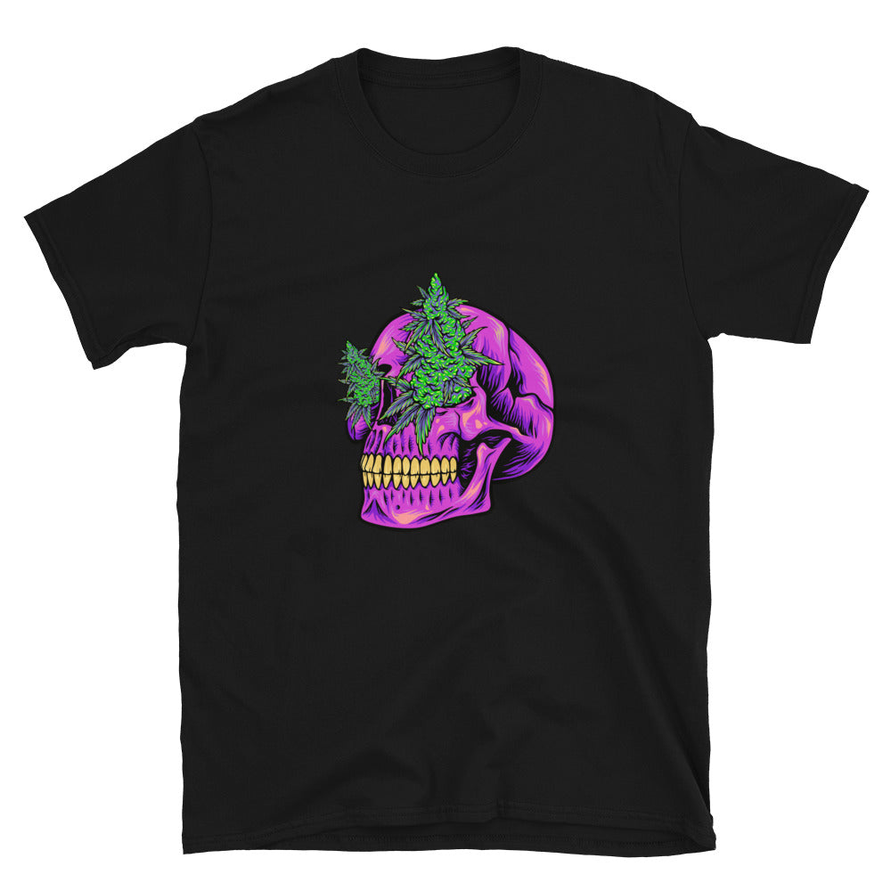 Cráneo de cabeza aterradora con kush Fit Camiseta unisex Softstyle