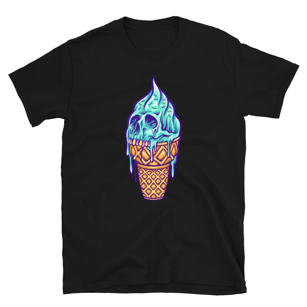 Scary skull ice cream cone Fit Unisex Softstyle T-Shirt