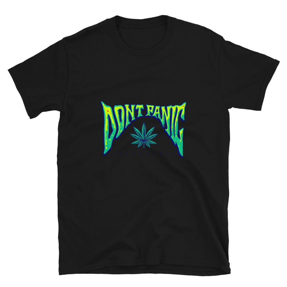 Letras de marihuana No te asustes tipografía de palabras Ajuste camiseta unisex Softstyle