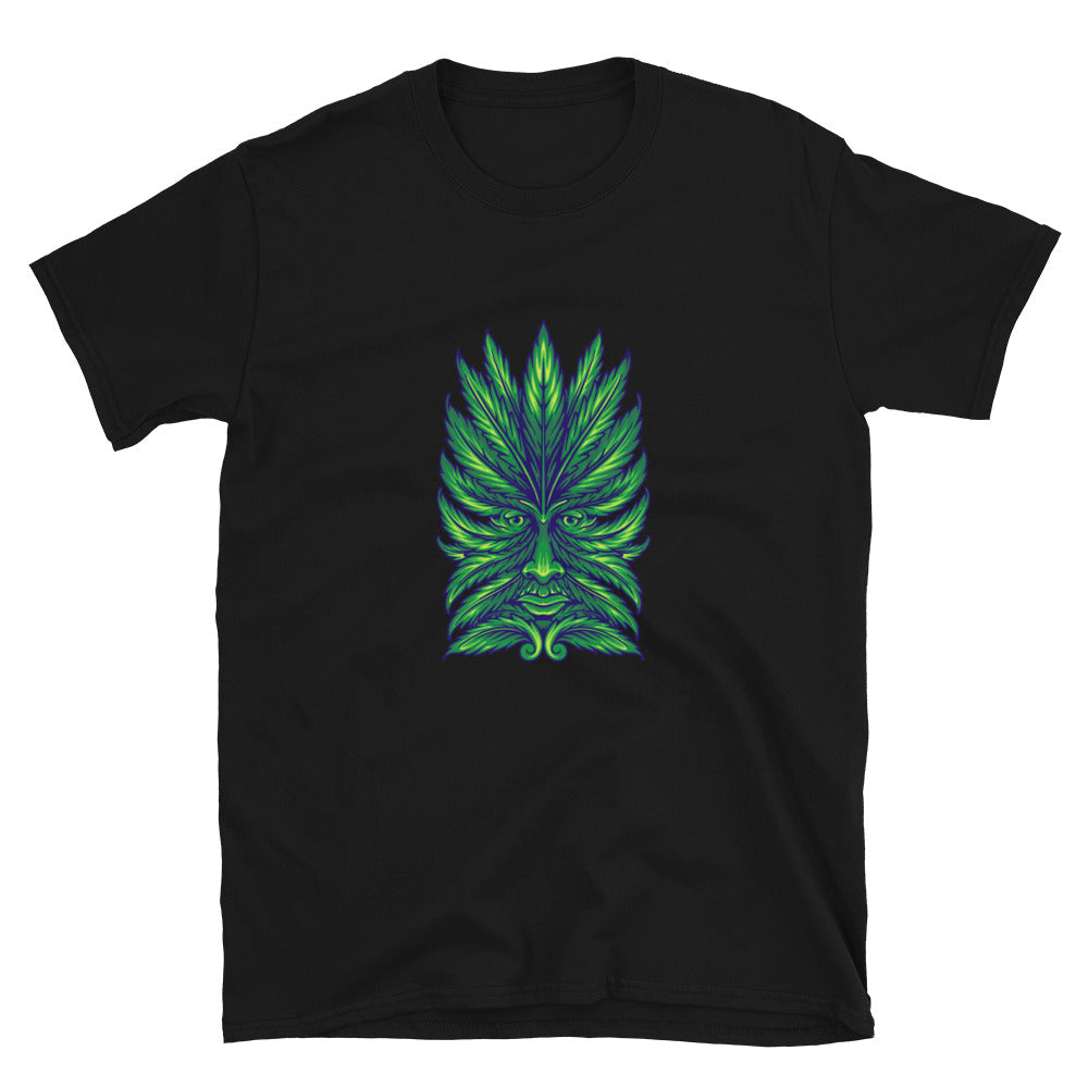 Weed hoja verde hombre cara Fit Unisex Softstyle Camiseta