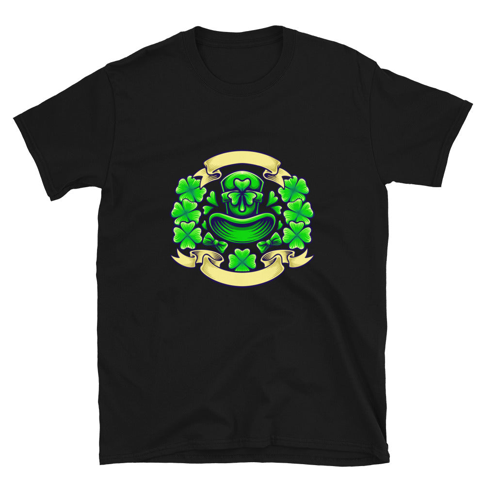 St patricks clover day with vintage Fit Unisex Softstyle T-Shirt