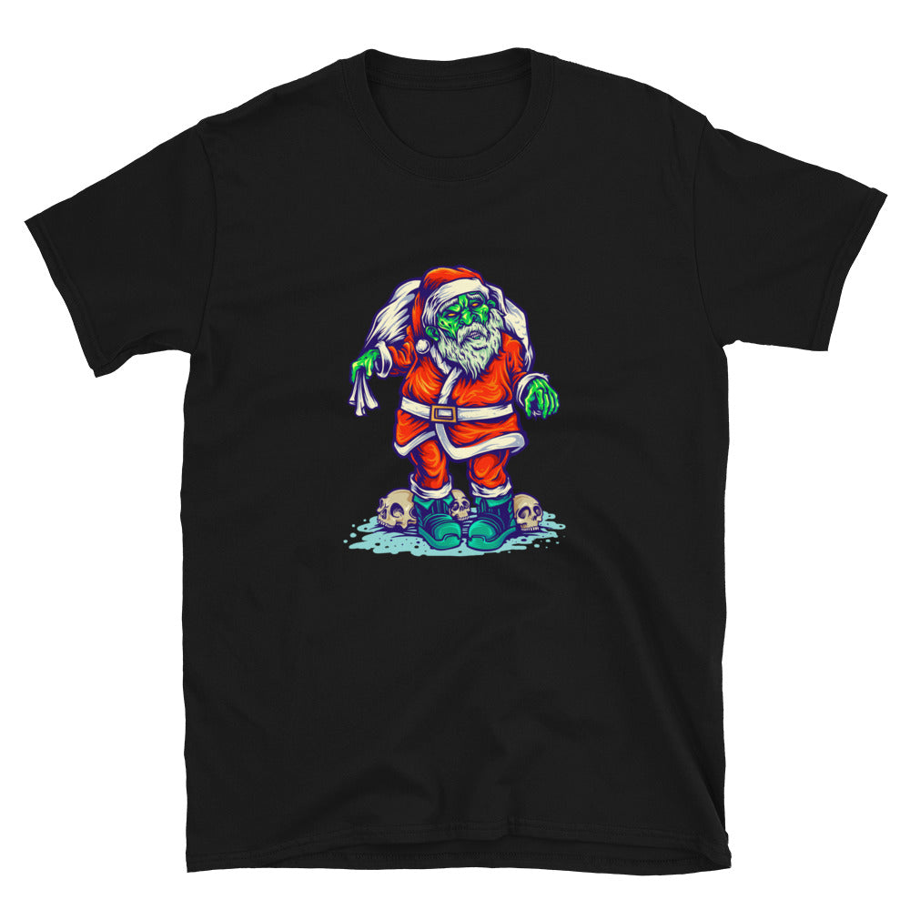 Zombie Santa Clous Merry Christmas Fit Unisex Softstyle T-Shirt