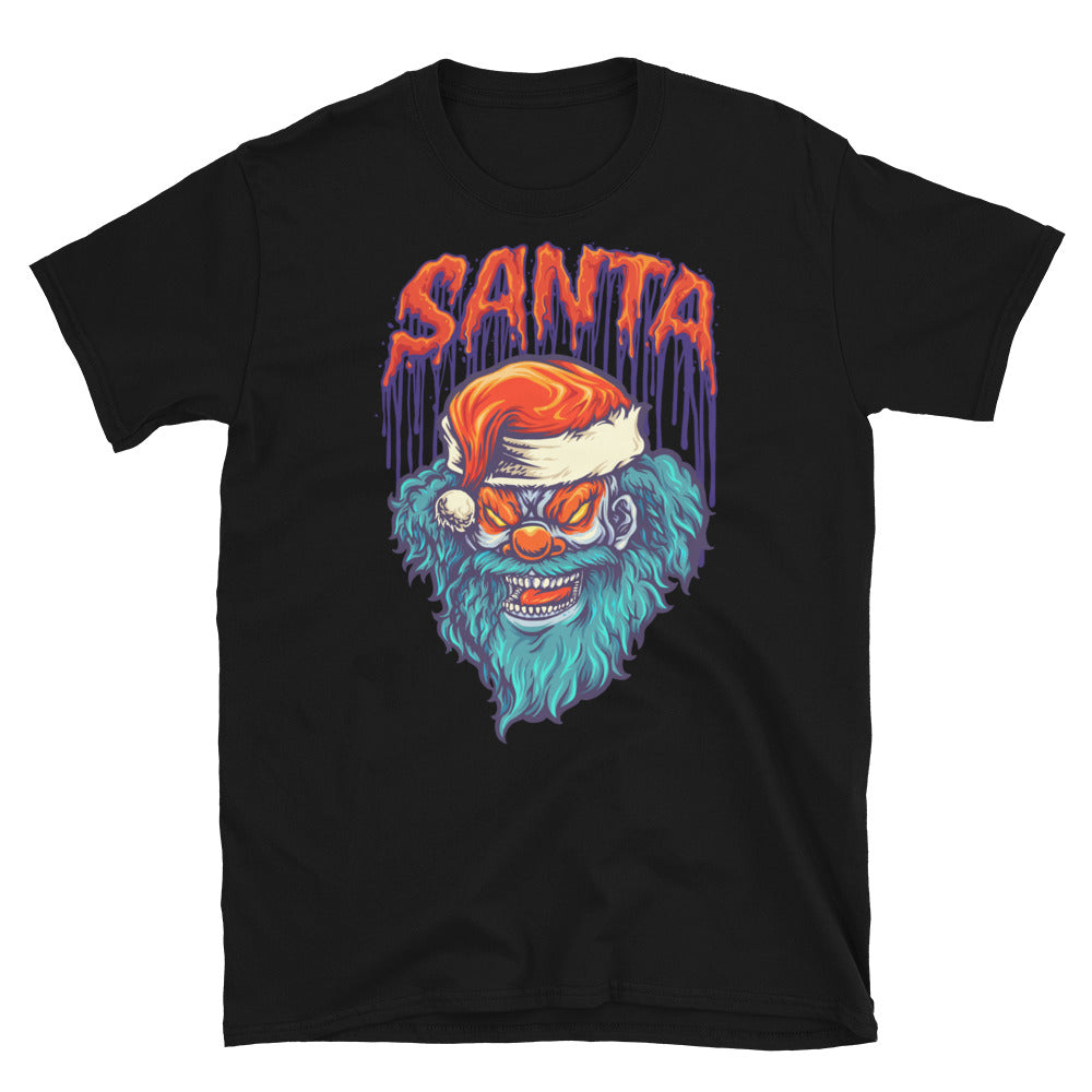 Spooky Clown Merry Christmas Mascot Fit Unisex Softstyle T-Shirt