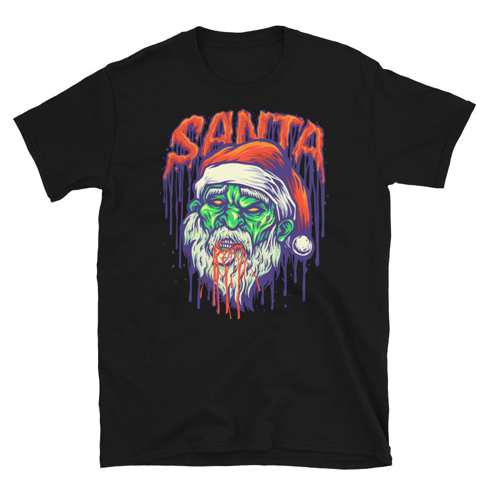 Santa Zombie SpookyBloods Mascot Fit Unisex Softstyle T-Shirt