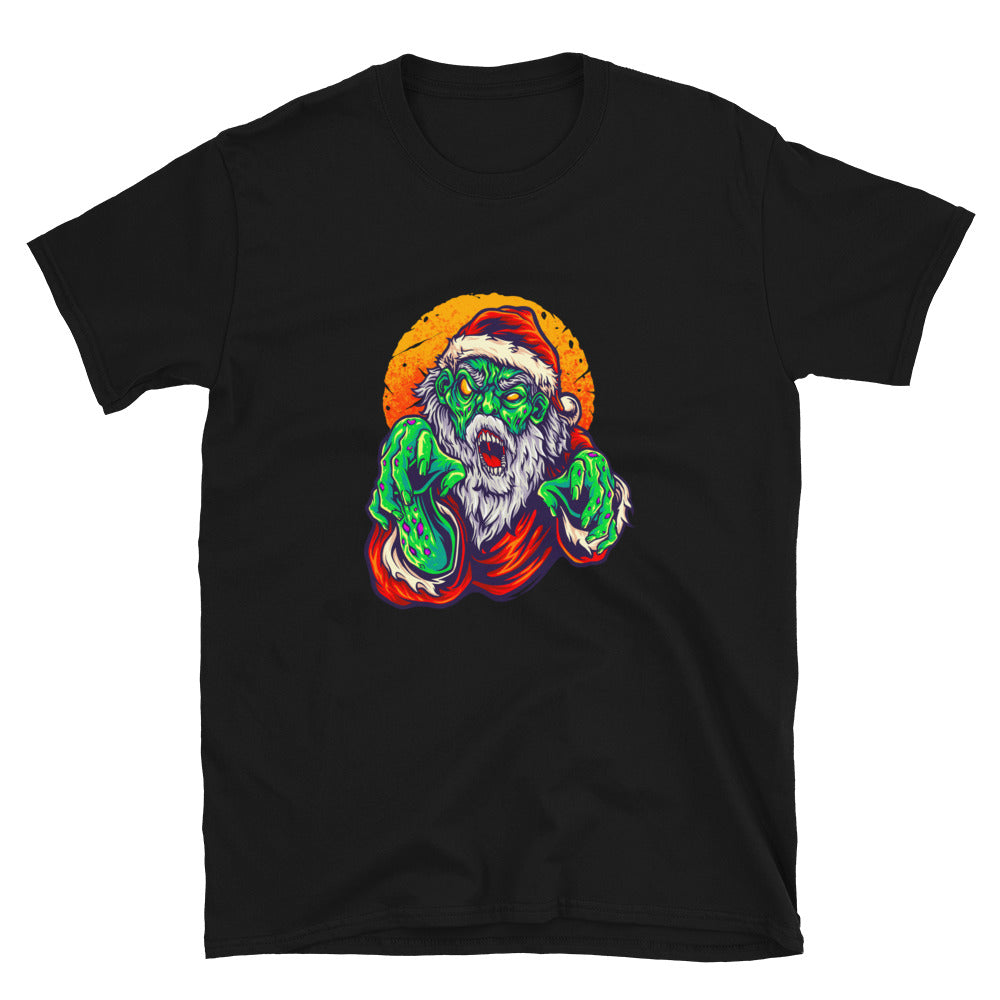 Santa Claus Scream Zombie Fit Camiseta unisex de estilo suave