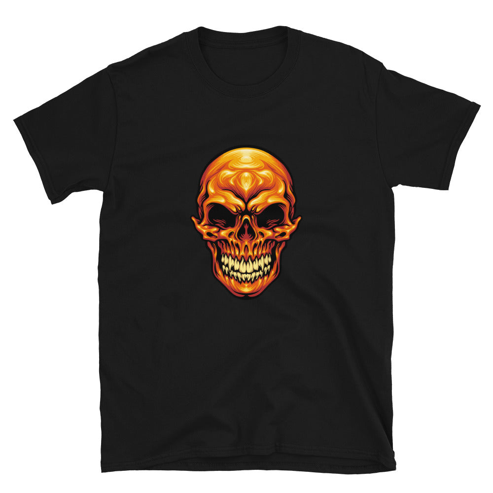 Camiseta unisex Softstyle con cabeza de calavera y esqueleto