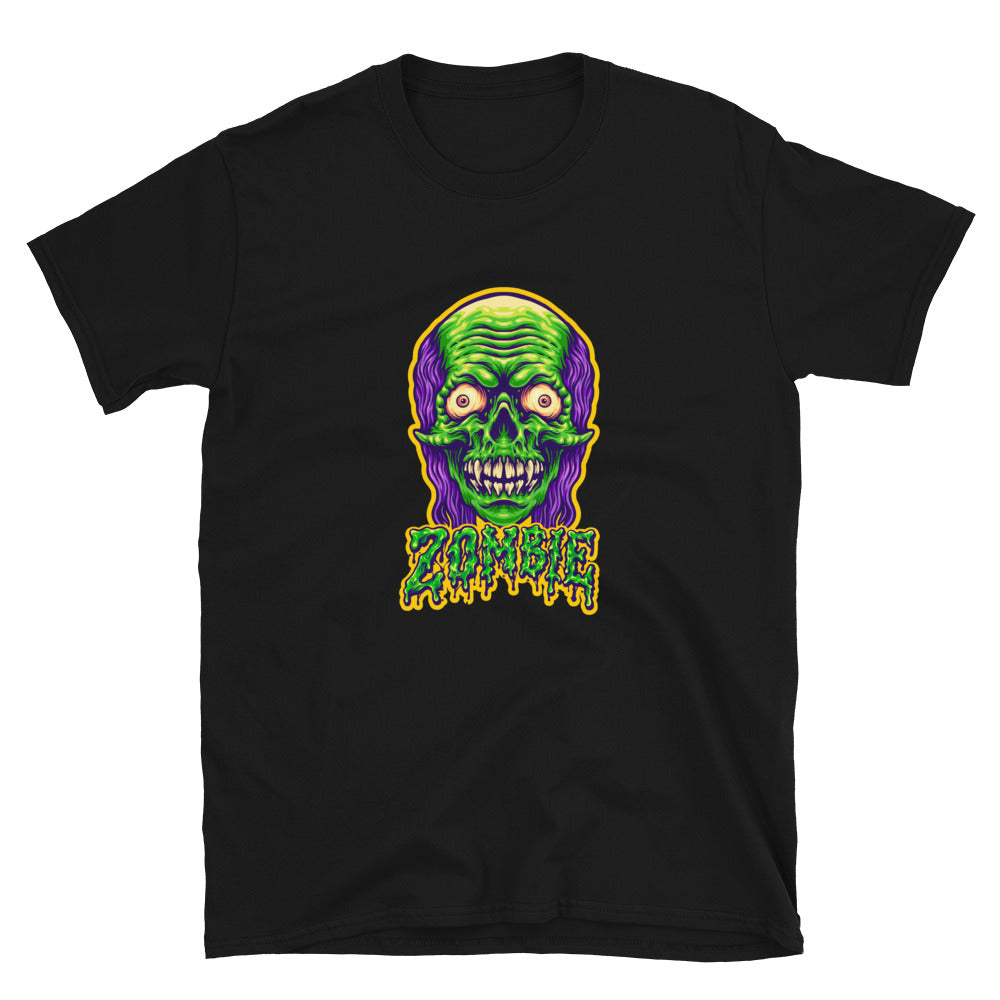 Spooky Zombie Head Fit Unisex Softstyle T-Shirt