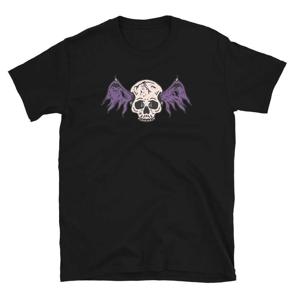 Spooky Halloween Winged Bat Skull Fit Unisex Softstyle T-Shirt