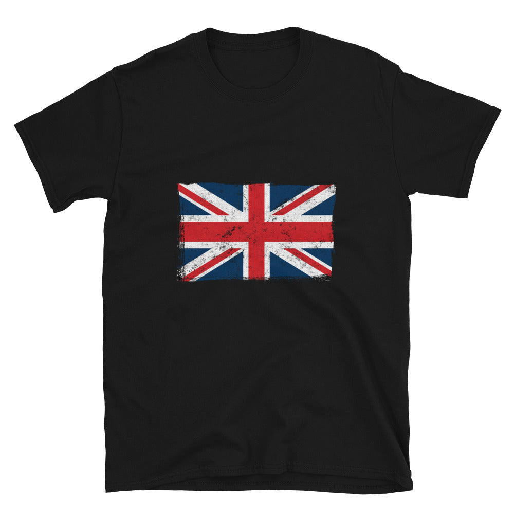 Camiseta unisex Softstyle con bandera del Reino Unido Grunge Fit