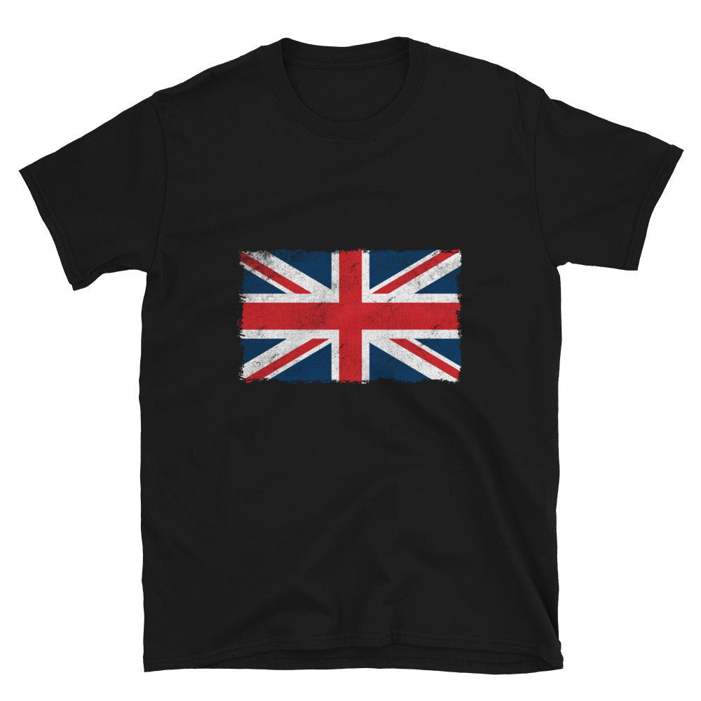 Unisex-Softstyle-T-Shirt mit UK-Flagge, Grunge-Passform