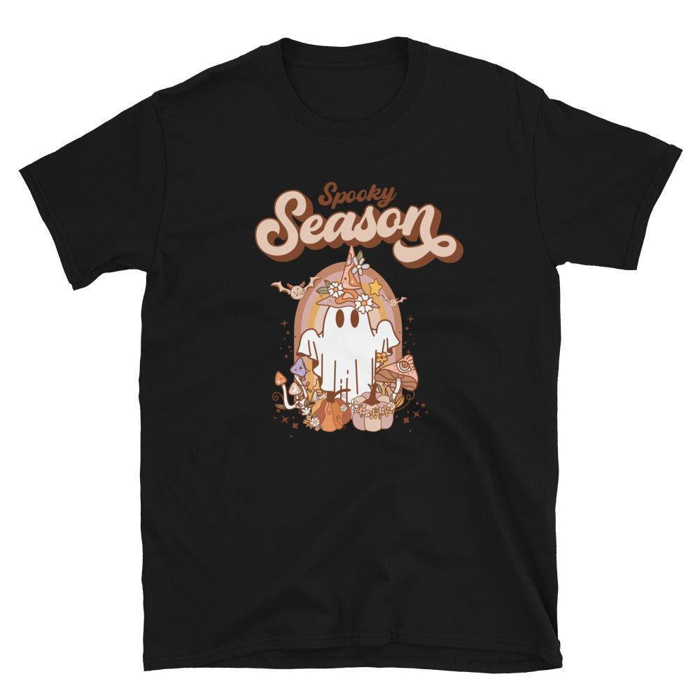 Spooky Season Retro Ghost Fit Unisex Softstyle T-Shirt