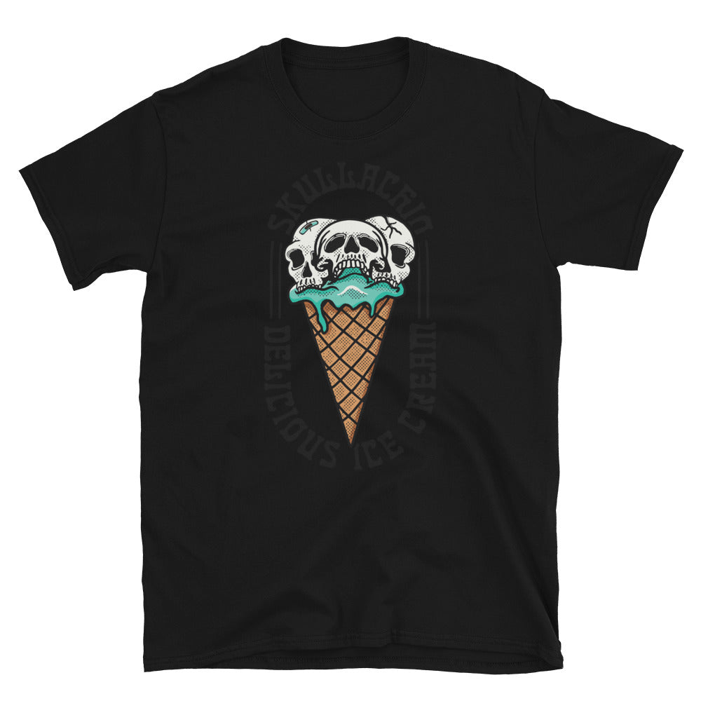 Skullachio calavera helado vintage Fit Unisex Softstyle camiseta