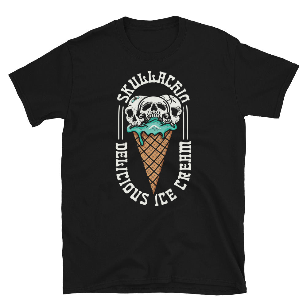 Skullachio skull ice cream vintage Fit Unisex Softstyle T-Shirt