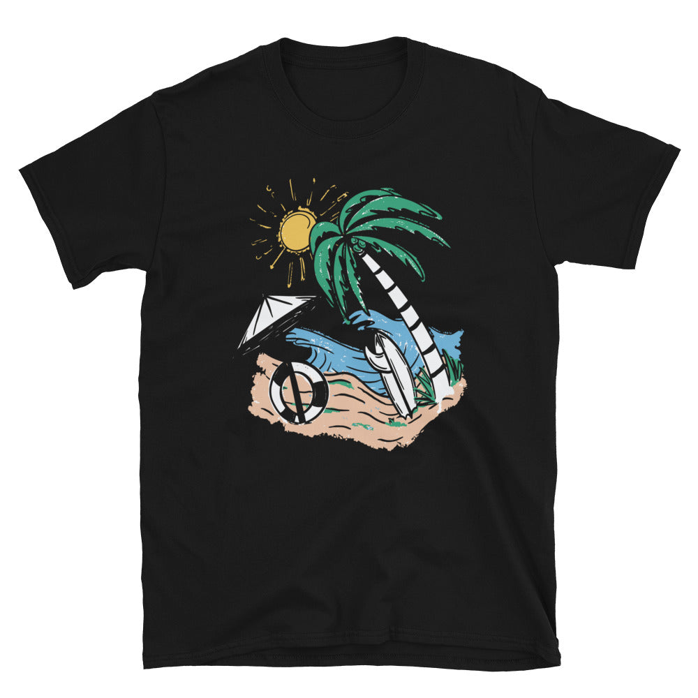 Summer Retro Surf Fit Unisex Softstyle T-Shirt