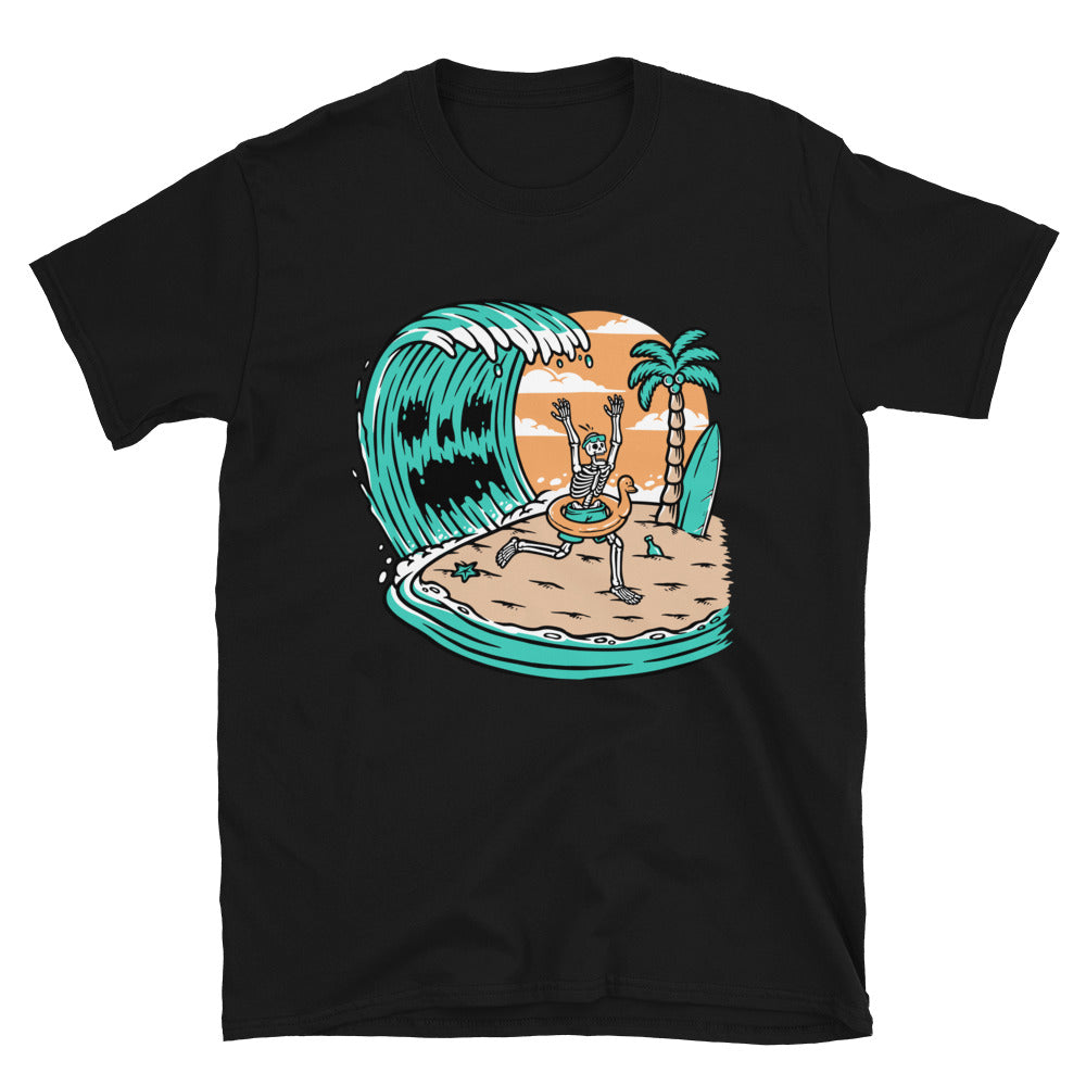 Schädel angegriffen von Giant Waves Fit Unisex Softstyle T-Shirt