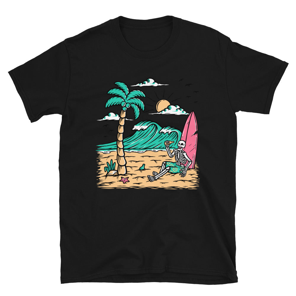 Entspannen Sie sich und trinken Sie am Strand. Fit Unisex Softstyle T-Shirt