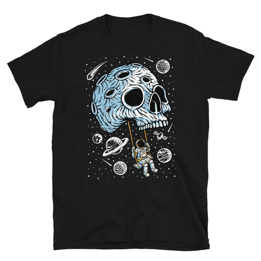 Playing swing on skull planet Fit Unisex Softstyle T-Shirt