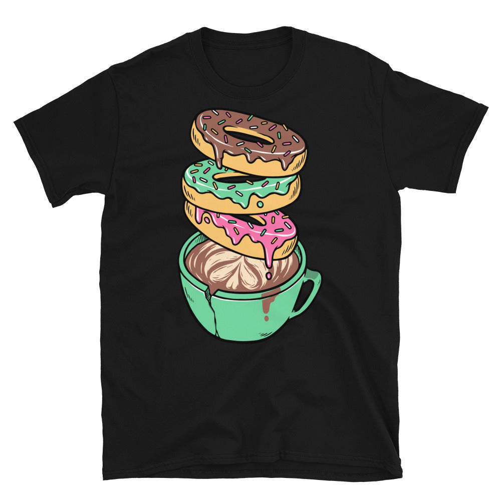 Donuts and Coffee - Fit Unisex Softstyle T-Shirt