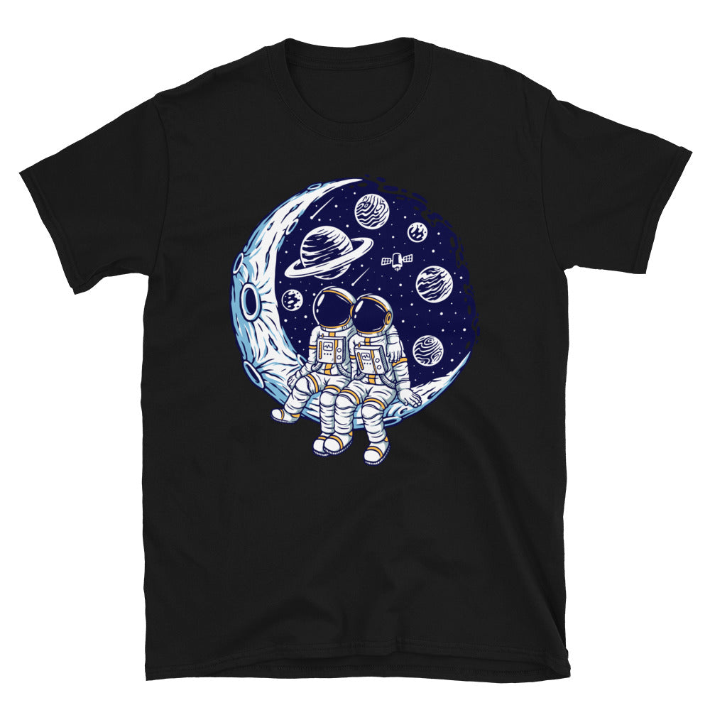 Romantisch auf dem Mond Fit Unisex Softstyle T-Shirt