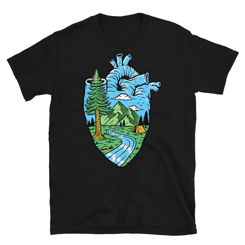 Naturaleza en mi corazón Fit Camiseta unisex Softstyle