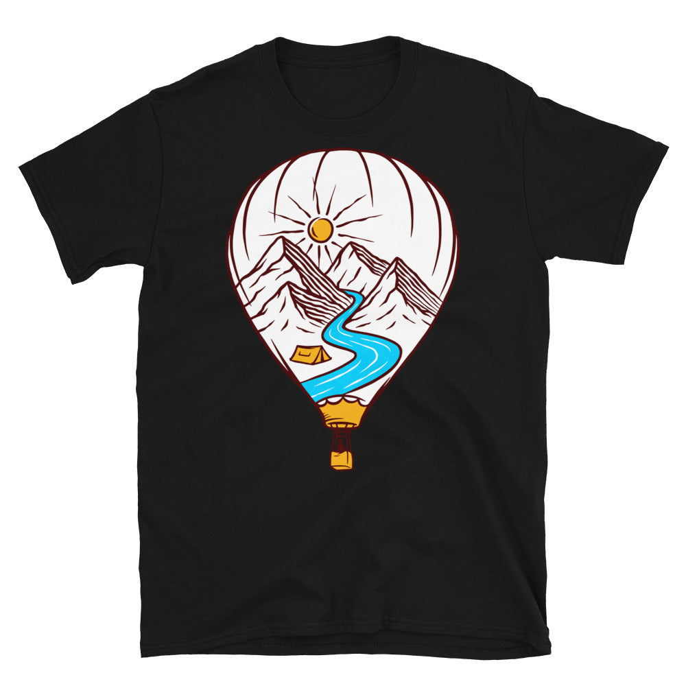 Nature hot air balloon Fit Unisex Softstyle T-Shirt