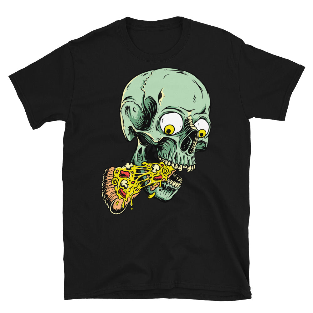 Totenkopf und Pizza Fit Unisex Softstyle T-Shirt