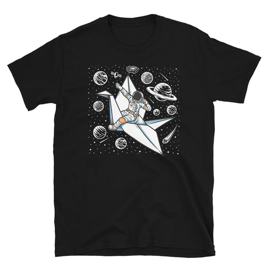 Astronauts Riding Paper Birds - Fit Unisex Softstyle T-Shirt