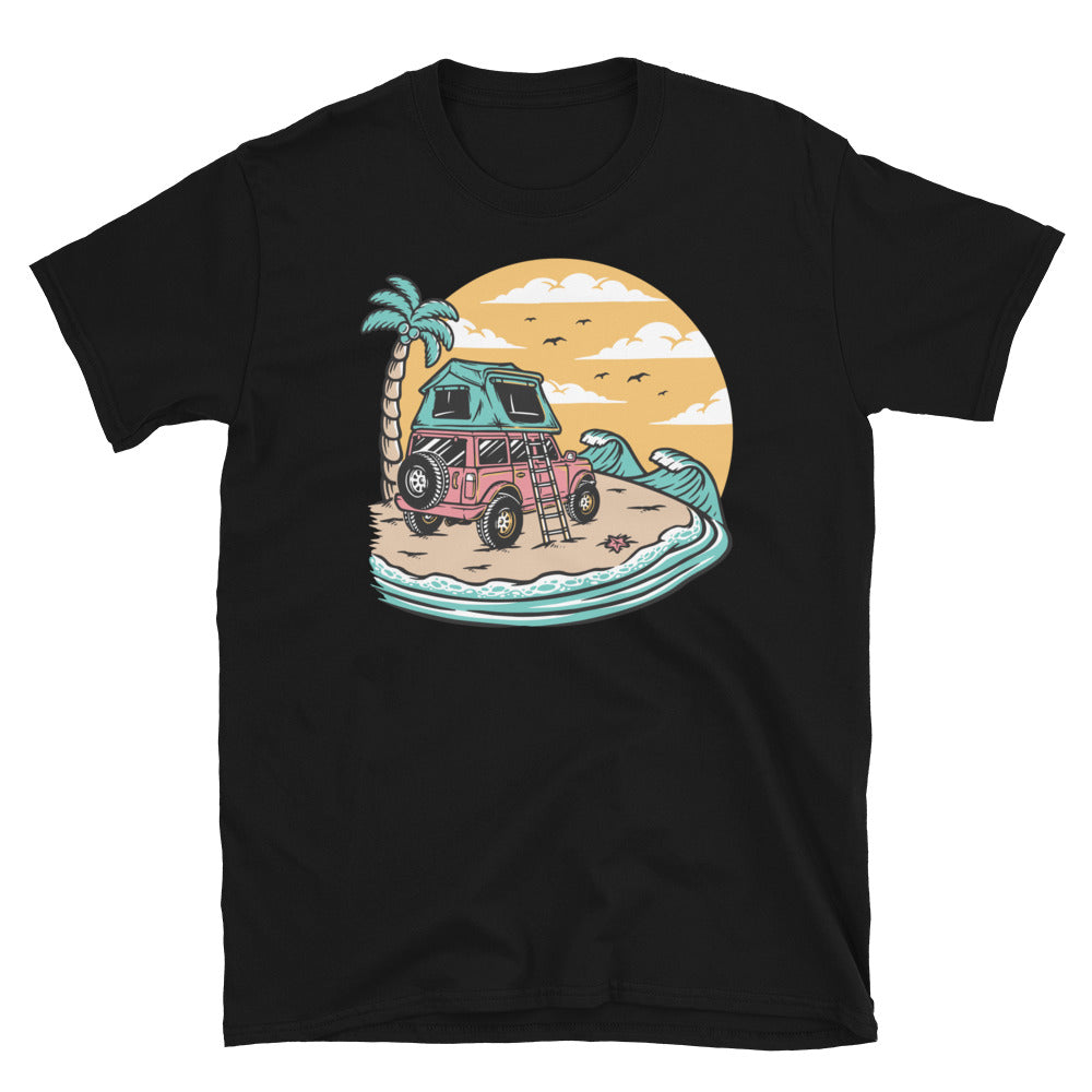 Camping on the Beach - Fit Unisex Softstyle T-Shirt