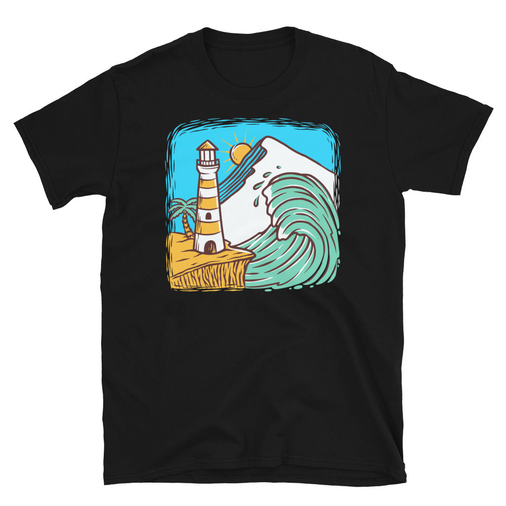 Faro y olas Fit Camiseta unisex Softstyle