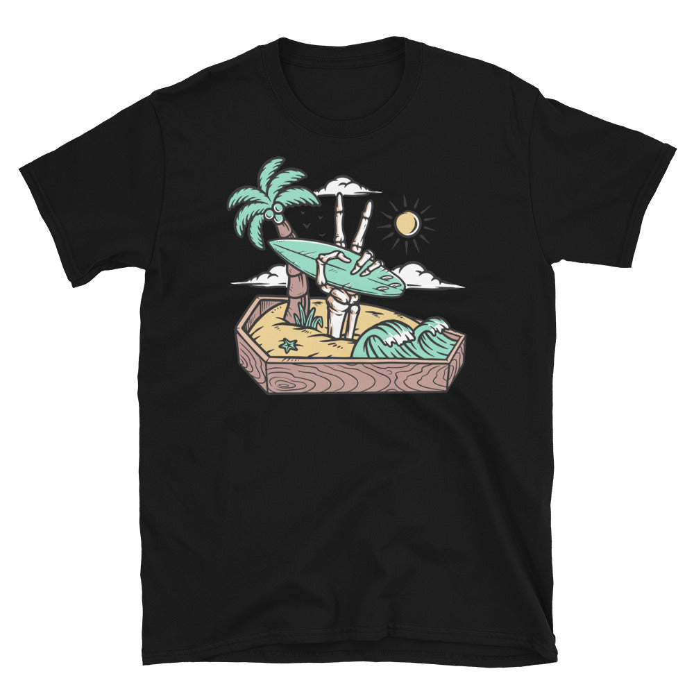 Make peace on the beach Fit Unisex Softstyle T-Shirt