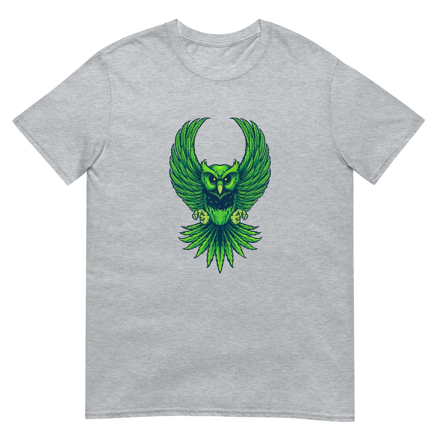 Weed Owl Leaf Cannabis Fit Softstyle T-Shirt