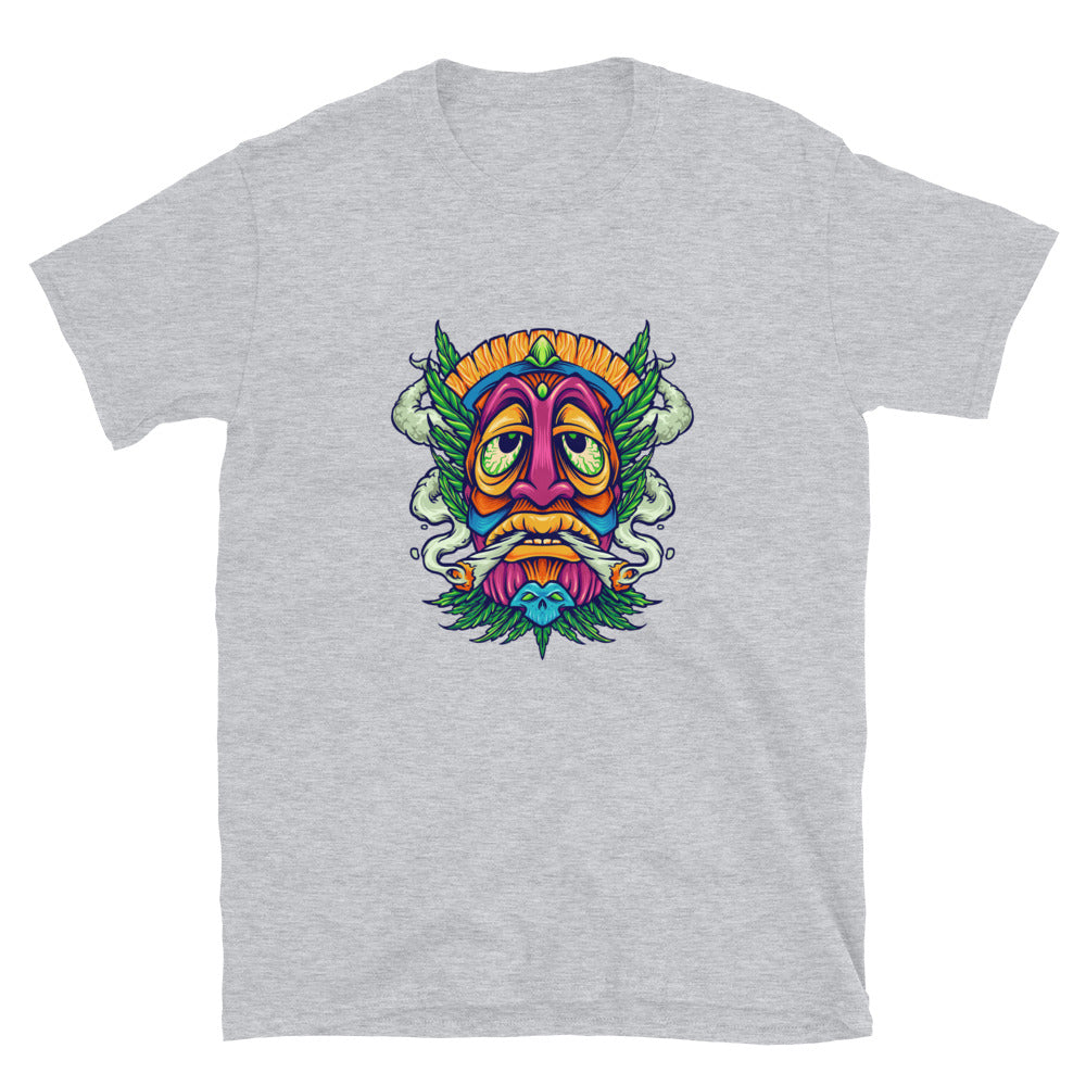 Tiki Joint Kush Smoking Weed Cannabis Fit Unisex Softstyle T-Shirt