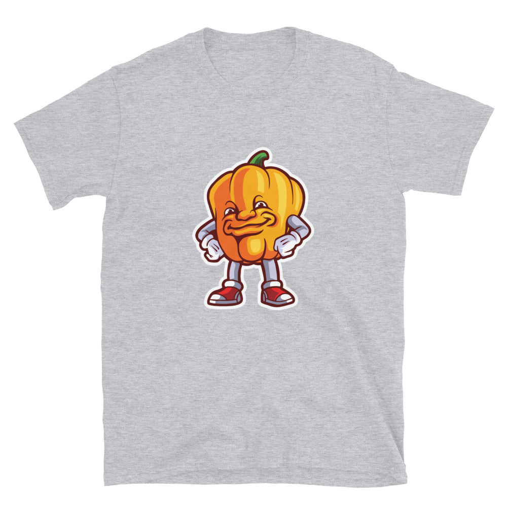 Vegetarian smile paprika mascot Fit Unisex Softstyle T-Shirt