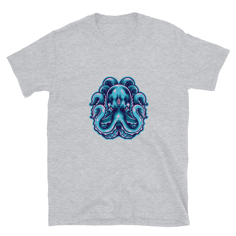 Das Angry Octopus Maskottchen Logo Kraken Fit Unisex Softstyle T-Shirt