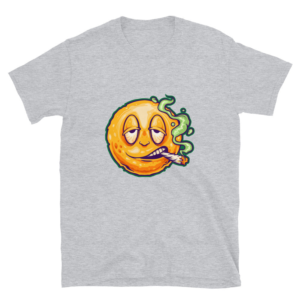 Emoticones de marihuana fumando sonrisa Fit Camiseta unisex Softstyle