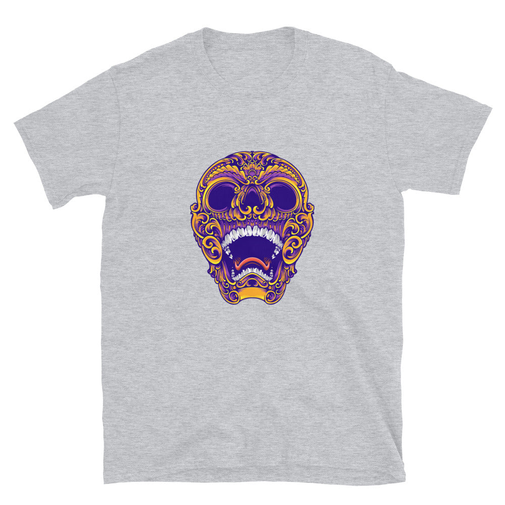 Camiseta unisex Softstyle con cabeza de calavera de ajuste clásico