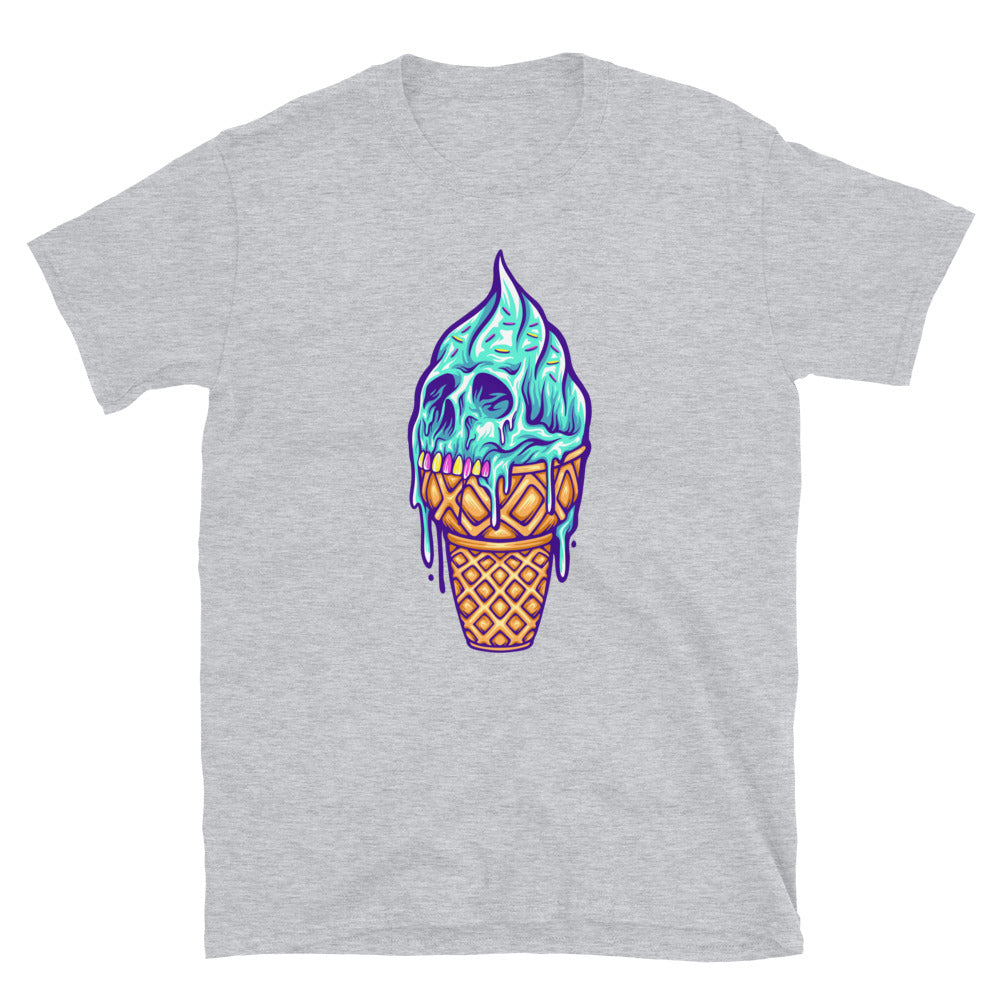 Scary skull ice cream cone Fit Unisex Softstyle T-Shirt