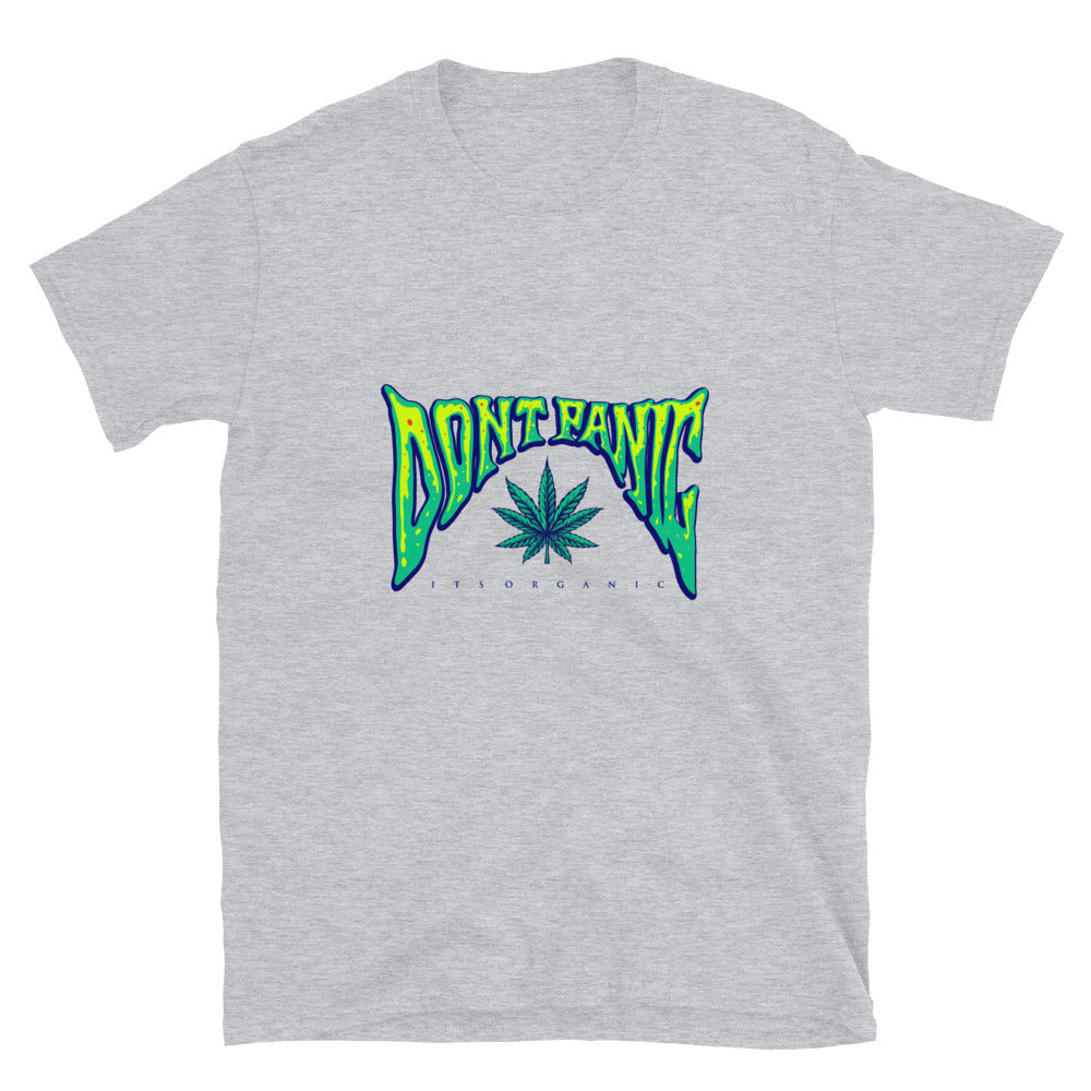 Letras de marihuana No te asustes tipografía de palabras Ajuste camiseta unisex Softstyle