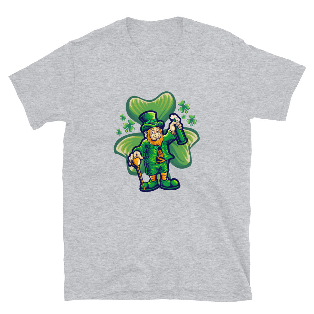 St patricks day with clover leaf Fit Unisex Softstyle T-Shirt