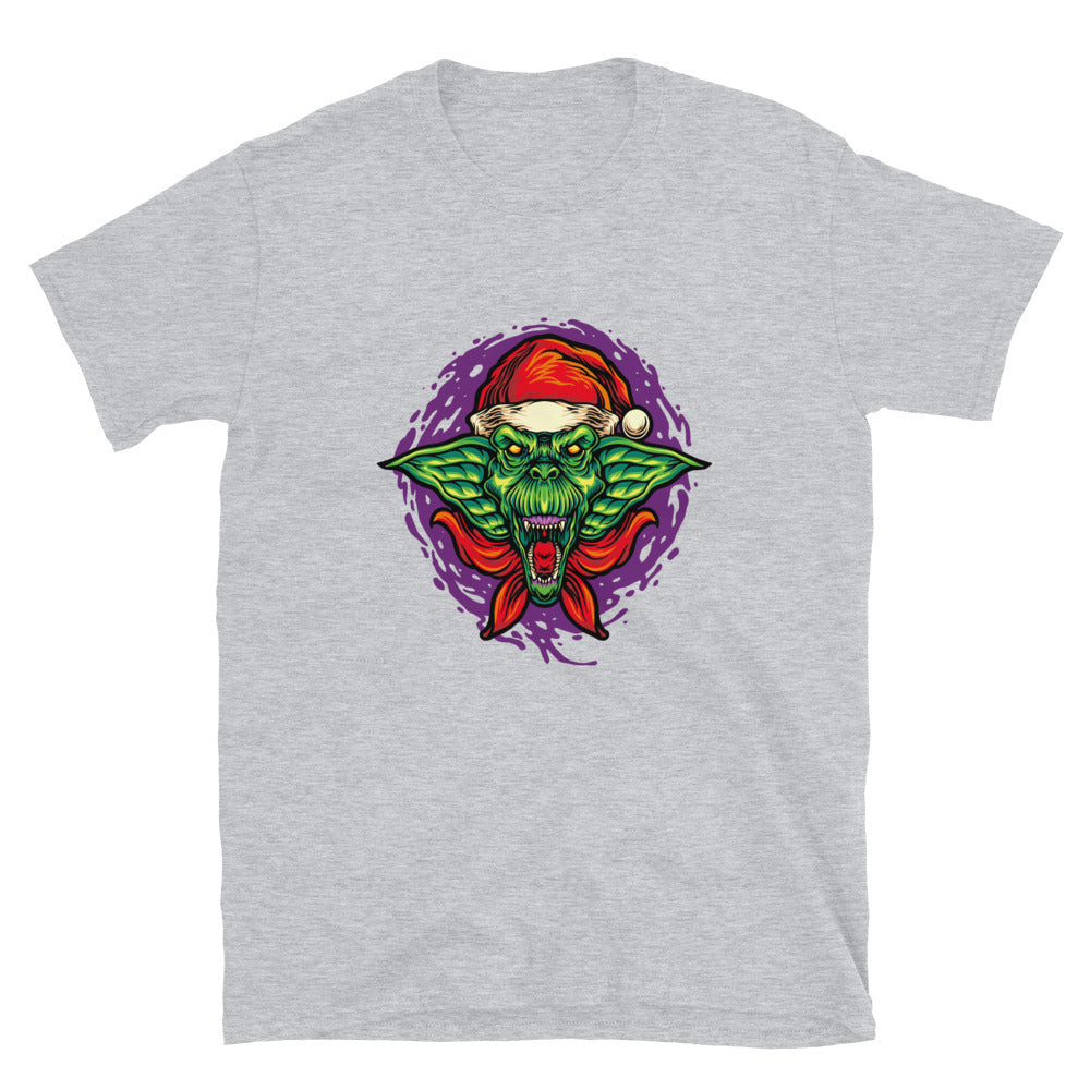 Scary Goblin Christmas Hat Fit Unisex Softstyle T-Shirt