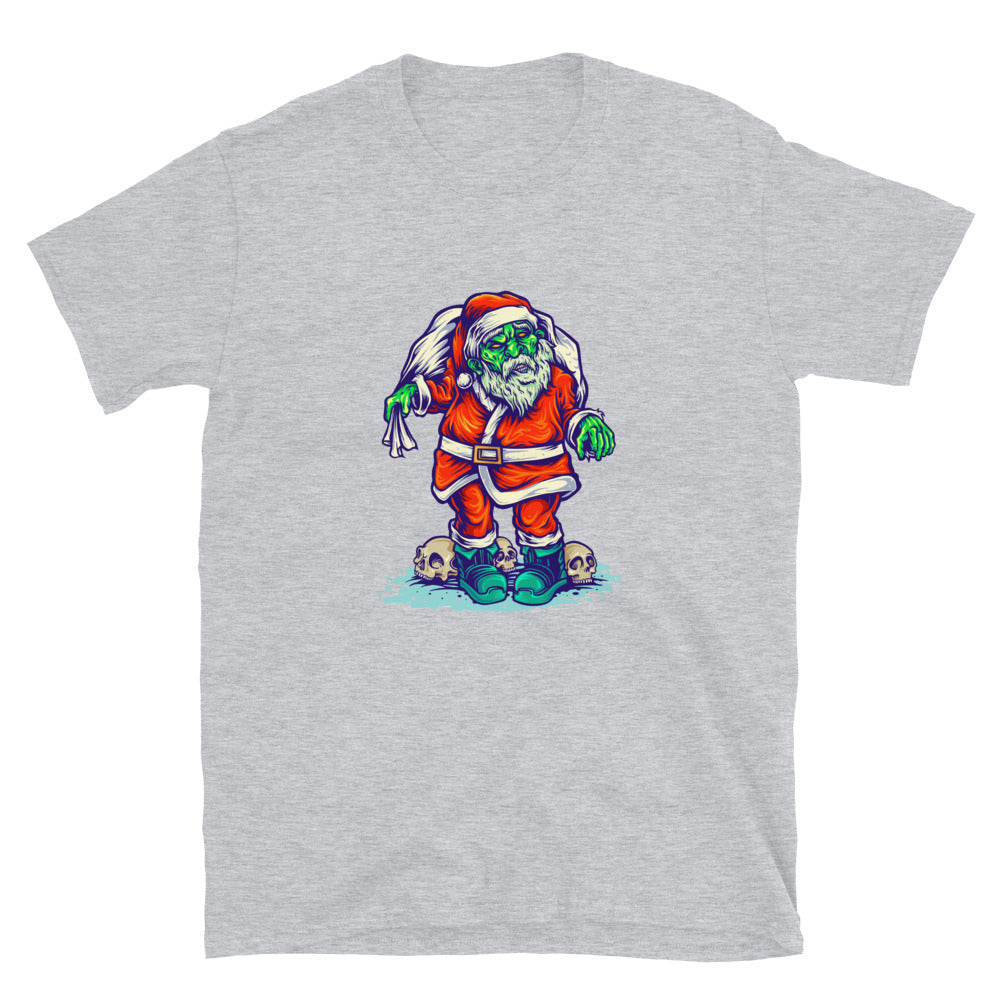 Zombie Santa Clous Feliz Navidad Fit Unisex Softstyle Camiseta