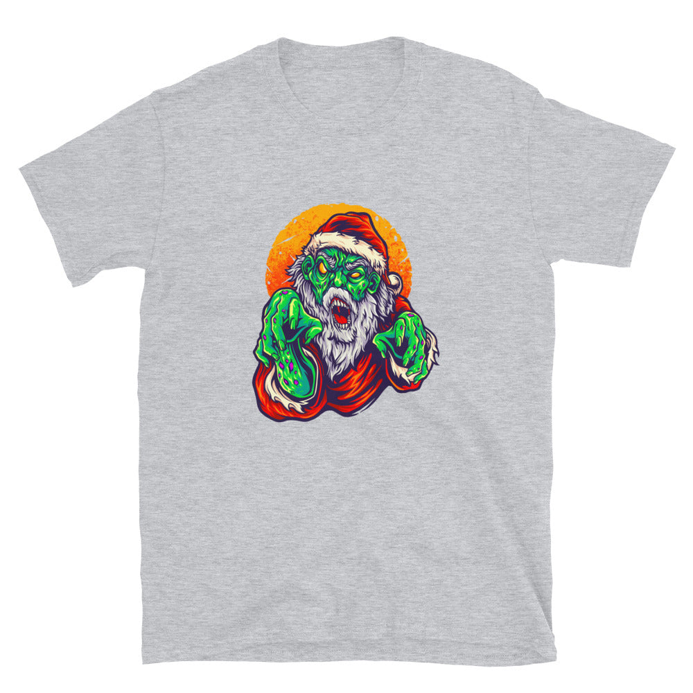 Santa Claus Scream Zombie Fit Camiseta unisex de estilo suave