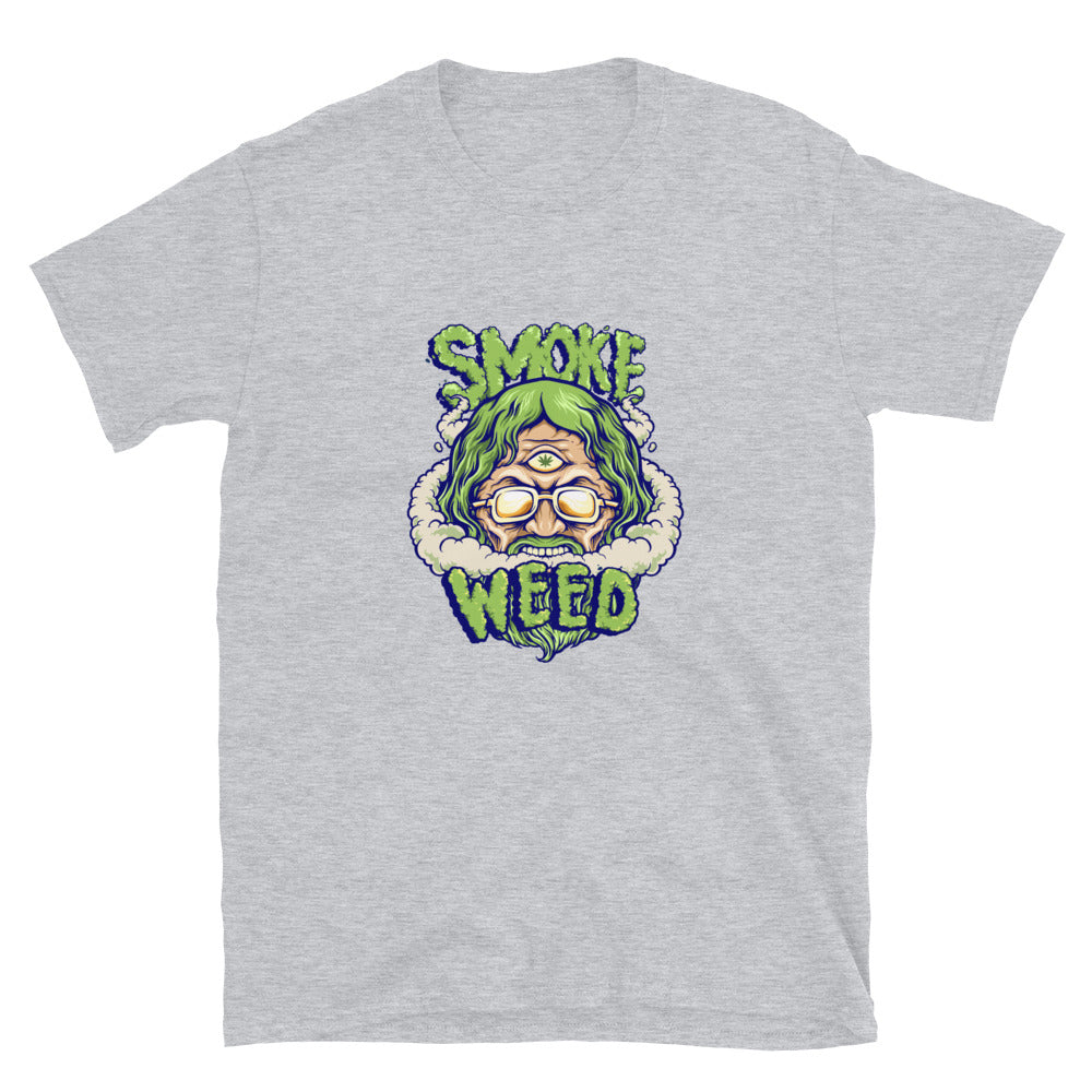 Smoke Hippie Weed Vintage Mascot Fit - Camiseta unisex de estilo suave