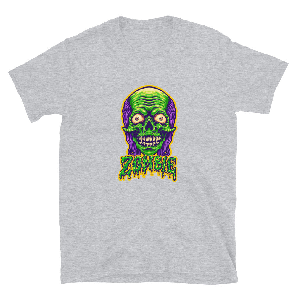 Gruseliges Zombie Head Fit Unisex Softstyle T-Shirt