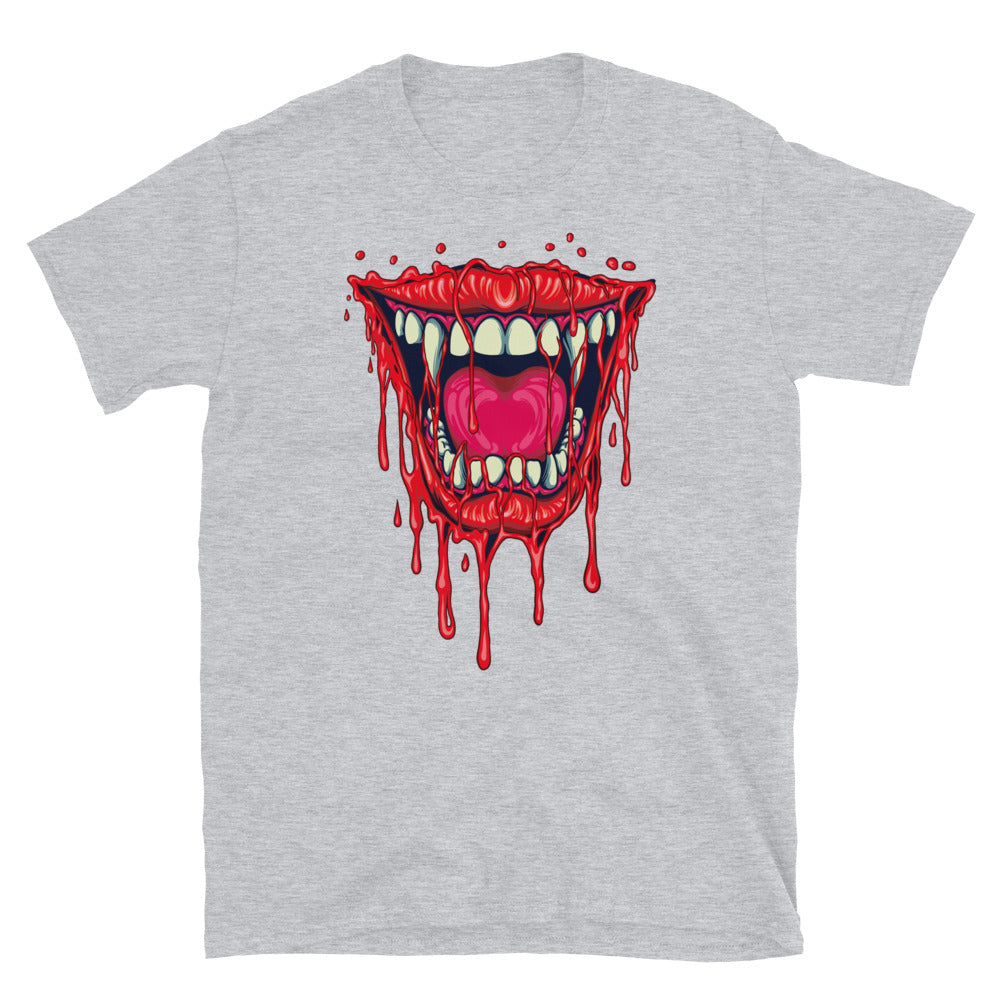 Lippen Vampir Melting Bloody Fit Unisex Softstyle T-Shirt