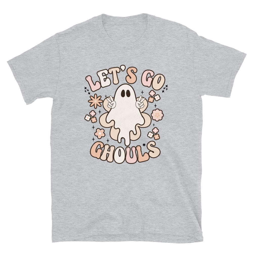 Let's Go Ghouls Retro-Halloween Fit Camiseta unisex de estilo suave