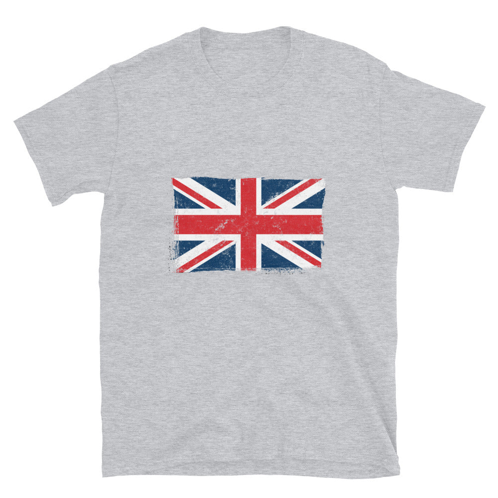 Camiseta unisex Softstyle con bandera del Reino Unido Grunge Fit