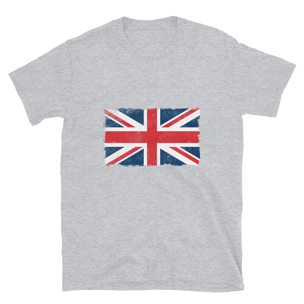 Unisex-Softstyle-T-Shirt mit UK-Flagge, Grunge-Passform