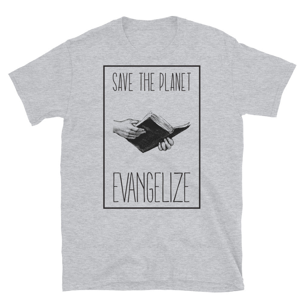 Save the Planet Evangelize Fit Camiseta unisex de estilo suave