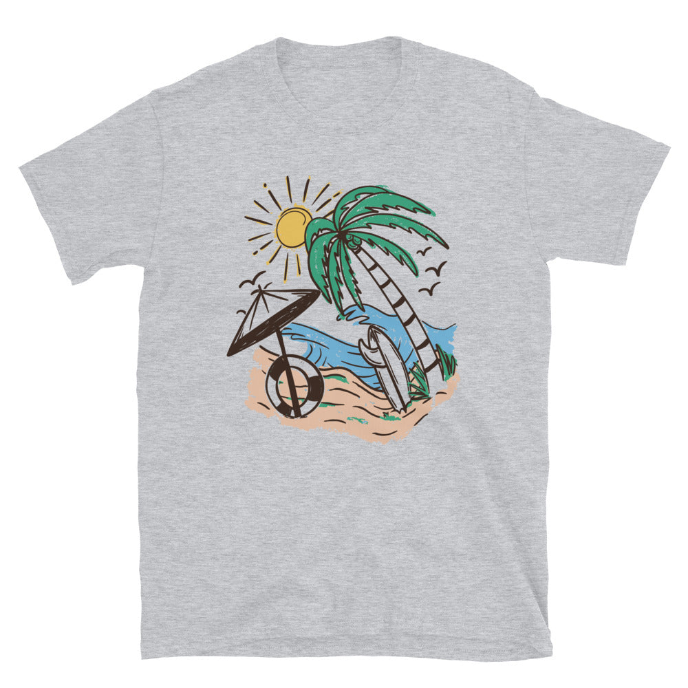 Summer Retro Surf Fit Unisex Softstyle T-Shirt